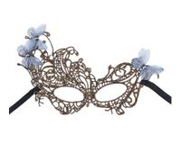 YIGZYCN Máscara de baile de máscaras para mujer con diamantes de imitación, máscara de fiesta veneciana, máscara de media cara, máscara de encaje, máscara de Mardi Gras