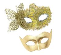 YIGZYCN Máscara de máscaras para parejas, máscara de media cara, disfraz de Halloween, para mujeres y hombres, Halloween, boda, baile de graduación