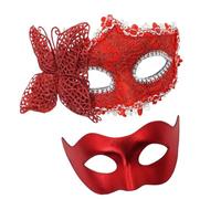 YIGZYCN Máscara de máscaras para parejas, máscara de media cara, disfraz de Halloween, para mujeres y hombres, Halloween, boda, baile de graduación