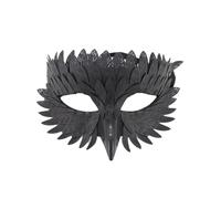 YIGZYCN Máscara de máscaras, pico de pájaro, máscara de plumas de búho, máscara de media cara, máscara de Halloween