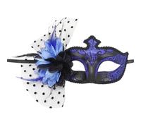 YIGZYCN Máscara de media cara con decoración de flores, máscara de fiesta de Halloween, máscara con plumas, para mujer, cosplay