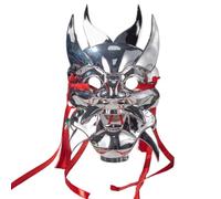 YIGZYCN Máscara metálica de Halloween, máscara de cara completa para adultos, hombres, mujeres, máscaras, Halloween, cosplay, accesorio