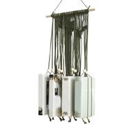 YIGZYCN Minimalists - Estante colgante de macramé para decoración del hogar, borlas tejidas, cuerda de algodón, tapices de pared, ganchos de libros, estante de almacenamiento, decoración de esquina de