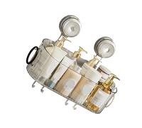 YIGZYCN Moderno estante con ventosa para decoraciones de baño elegantes y práctico soporte de organización de artículos, fácil de instalar