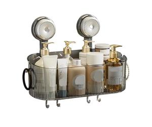 YIGZYCN Moderno estante con ventosa para decoraciones de baño elegantes y práctico soporte de organización de artículos, fácil de instalar