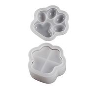 YIGZYCN Molde de silicona para resina 3D de gatos, contenedor de silicona, molde de resina epoxi, caja de almacenamiento, suministros para hacer yeso