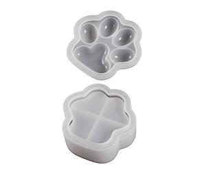 YIGZYCN Molde de silicona para resina 3D de gatos, contenedor de silicona, molde de resina epoxi, caja de almacenamiento, suministros para hacer yeso