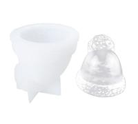 YIGZYCN Molde tridimensional abrasivo de yeso con forma de gota de cristal, sombrero de Navidad, muñeco de nieve, adornos de silicona