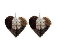 YIGZYCN Nido de pájaros recargable, con forma de corazón, para espacios al aire libre, incluye fibras naturales, regalo para amantes de los pájaros, nido en forma de corazón