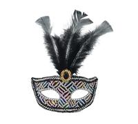 YIGZYCN Ojo veneciano con plumas de media cara para bailes de máscaras, fiestas de Halloween, cosplay, fotos, disfraz de Mardi Gras, conjunto de accesorios para hombres y mujeres adultas