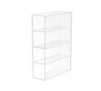 YIGZYCN Organizador de gafas con 4 ranuras, vitrina para cosméticos, caja de almacenamiento para gafas, lentes