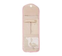 YIGZYCN Organizador de joyas para colgar en viajes, rollo de joyería plegable con agujero para almacenamiento de anillos, collares, aretes
