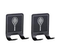 YIGZYCN Organizadores de raquetas montados en la pared, montaje adhesivo, protectores de acero inoxidable, ahorran espacio, equipo deportivo, antideslizantes, organizadores de equipos deportivos