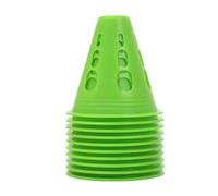 YIGZYCN Paquete de 10 conos deportivos de agilidad con agujero resistente al viento, coloridos conos de marcador de agilidad para entrenamiento deportivo de fútbol, conos flexibles