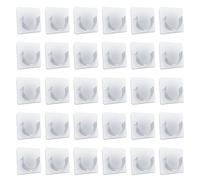 YIGZYCN Paquete de 30 ganchos ajustables para cortina de ducha con adhesivo permanente, sin necesidad de clavos, soportes de barra de cortina para pared, gancho de pared adhesivo sin taladros