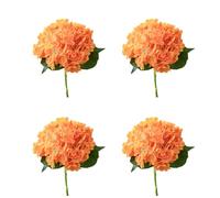 YIGZYCN Paquete de 4 hortensias artificiales realistas de 19.7 pulgadas, materiales de látex para decoración del hogar, boda, fiesta, ramos de flores artificiales flexibles