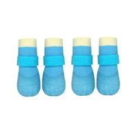 YIGZYCN Paquete de 4 zapatos impermeables antideslizantes para perro, zapatos de lluvia para aventuras al aire libre, transpirables y fáciles de llevar para mascotas