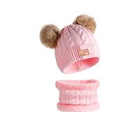 YIGZYCN Paquete de bufanda acrílica para niños, equipo de invierno transpirable, 6 opciones de color, gorro de punto de invierno para niños, D, Talla única