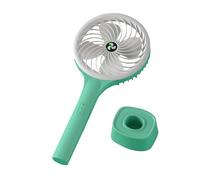 YIGZYCN Pequeño ventilador portátil de mano de refrigeración de 3 velocidades, potente ventilador de mano de 1200 mAh para viajes, al aire libre, ventilador de escritorio para oficina y hogar