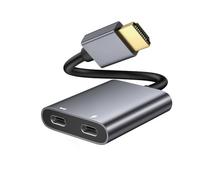 YIGZYCN Plug and Play - Convertidor HDTV a USB C 4K @ 60Hz, salida de alta claridad, sonido sin problemas, mejora de sincronización de 480 Mbps, HDTV Conv