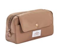 YIGZYCN Portalápices de moda con amplios diseños de ahorro de espacio, accesorio portátil para la escuela y suministros de arte, uso diario, Color café