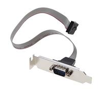 YIGZYCN Puerto serie DB9 de 9 pines a RS232, placa base de computadora, línea deflectora DB9, expansión con soporte + cable hembra de 9 pines a RS232 Serial DB9 soporte con cable
