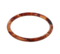 YIGZYCN Pulsera clásica de resina poligonal moteada de leopardo marrón a juego para bodas, compromisos, fiestas, aniversarios, as shown, Acrílico (plástico)