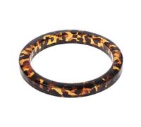 YIGZYCN Pulsera clásica de resina poligonal moteada de leopardo marrón a juego para bodas, compromisos, fiestas, aniversarios, as shown, Acrílico (plástico)