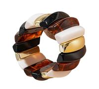 YIGZYCN Pulsera de cadena ancha de poliacrilato permanente y fina para uso diario, pulsera de moda topológica única, talla única, como se describe