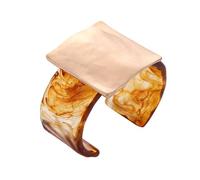YIGZYCN Pulsera de metal geométrica de ajuste ajustable de aleación cuadrada para mujer, accesorio para uso diario y eventos