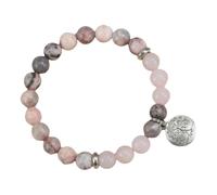 YIGZYCN Pulsera única con patrón de piedra de équido de rosa, plan de árbol espiritual, cómoda y suave, joyería diaria con cadena de tobillo rosa équida