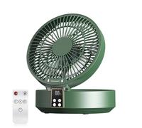 YIGZYCN Refrigeradores de aire de escritorio USB con control remoto con función de temporizador, batería plegable de 4000 mAh, rotación automática de 120°, ventilador de 3 velocidades, ventilador de