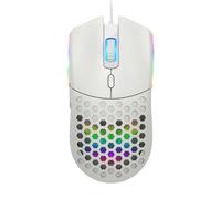 YIGZYCN RGBs ilumina cable óptico huecos, diseño de 6 botones programables 6400DPI para juegos de escritorio