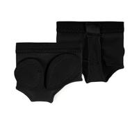 YIGZYCN Ropa interior de ballet, 1 par de almohadillas para danza lírica, para danza del vientre, zapatos de ballet contemporáneos para niños, mujeres y hombres, regalos, Black, Medium