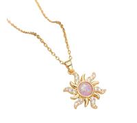 YIGZYCN Sofisticado collar de flores de circonita, collar floral moderno hecho de acero resistente a las alergias para reuniones
