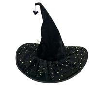 YIGZYCN Sombrero de bruja de Halloween, accesorios de disfraz de mago para mujeres y hombres