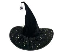 YIGZYCN Sombrero de bruja de Halloween, accesorios de disfraz de mago para mujeres y hombres