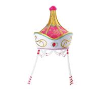 YIGZYCN Sombrero étnico mongol de arte popular con diseño bordado, rojo