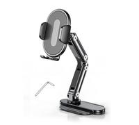 YIGZYCN Soporte adhesivo para teléfono de coche, de aleación de aluminio, para dispositivos móviles de 4 a 7 pulgadas, soporte de teléfono de aleación de aluminio