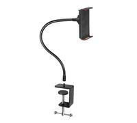 YIGZYCN Soporte de metal giratorio para el propietario del panel de teléfono, brazo de cuello de cisne modificable para dispositivos de cuatro puntos y siete de 11 pies, 4 preferencias de longitud