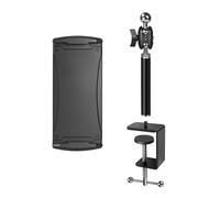 YIGZYCN Soporte de tableta que ahorra espacio para cocina, abrazadera de brazo de metal ajustable con base giratoria, soportes de montaje de pantalla de 5 a 13 pulgadas, soporte ajustable para tableta