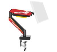 YIGZYCN Soporte ergonómico de observación con organización de cables, brazo modificable de movimiento para pantallas de 17 y 38 pulgadas, 75 x 75 pulgadas, brazo de observación blanco con iluminación