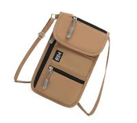 YIGZYCN Soporte para pasaportes con correa cruzada ajustable y gran capacidad para accesorios de viaje seguros, organización, accesorio cruzado, Khaki