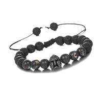 YIGZYCN Stone Helmets Beads - Cuentas ajustables con textura de circonita tejida para cosplay con temática histórica
