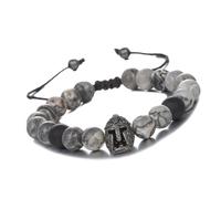 YIGZYCN Stone Helmets Beads - Cuentas ajustables con textura de circonita tejida para cosplay con temática histórica