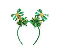 YIGZYCN StPatricks Day HairHoop para celebración del Día Nacional Irlandés, diadema de polvo brillante para fiestas temáticas, festivales, reuniones, tréboles