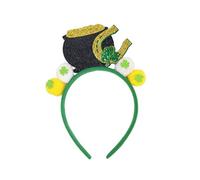 YIGZYCN StPatricks Day HairHoop para celebración del Día Nacional Irlandés, diadema de polvo brillante para fiesta temática, festival, reunión, tréboles