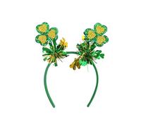 YIGZYCN StPatricks Day HairHoop para celebración del Día Nacional Irlandés, diadema de polvo brillante para fiesta temática, festival, reunión, tréboles