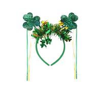 YIGZYCN StPatricks Day HairHoop para celebración del Día Nacional Irlandés, diadema de polvo brillante para fiestas temáticas, festivales, reuniones, tréboles