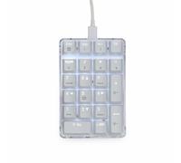 YIGZYCN Teclado numérico mecánico ergonómico de 21 teclas con interruptores azules de durabilidad y accesorios de teclado numérico de retroiluminación suave